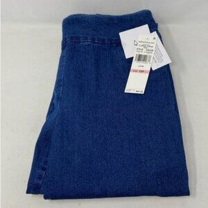 Petite Alfred Dunner Pearl Denim Capri Pants Color: Medium Indigo Size: 10